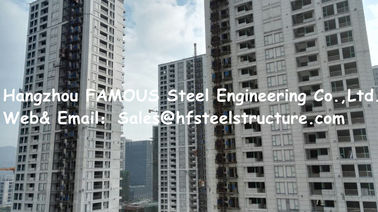 จีน โครงสร้างอาคารสำเร็จรูปเหล็กโครงสร้างอาคารสูงหลายชั้น Q235 / Q345 ขึ้นต่ำ ผู้ผลิต