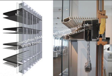 จีน ระบบผนังกั้นกระจกแบบ Double-Skin-Façadeพร้อมฉนวนกันความร้อนและกระจกลามิเนต ผู้ผลิต