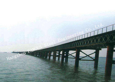 จีน Multispan Single Lane Prefabricated ชุดประกอบอาคาร Bailey Steel Bridge ผู้ผลิต