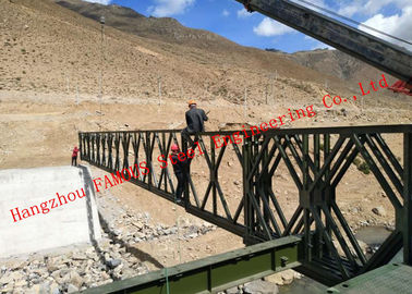 จีน ความจุในการบรรทุกหนัก Modular Baile Steel Bridge มีเสถียรภาพที่ดีเยี่ยมอายุการใช้งานที่ยาวนาน ผู้ผลิต