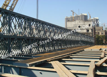 จีน โมเดิร์นแบบสำเร็จรูปโครงสร้างเหล็กสะพาน Bailey รักษาพื้นผิวชุบสังกะสี ผู้ผลิต