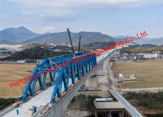 จีน โครงเหล็กโค้งงอโครงสร้างคานต่อเนื่องแข็งสะพานรถไฟความเร็วสูง ผู้ผลิต