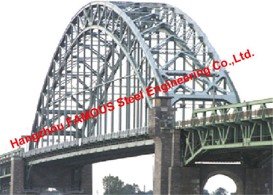 จีน การก่อสร้างดาดฟ้าสะพานเหล็กโค้งผูกกับคานโค้ง Bowstring ผู้ผลิต