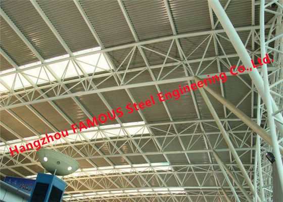จีน ETFE PTFE เคลือบสนามกีฬาเมมเบรนโครงสร้างเหล็กผ้าหลังคา Truss Canopy America Europe Standard ผู้ผลิต