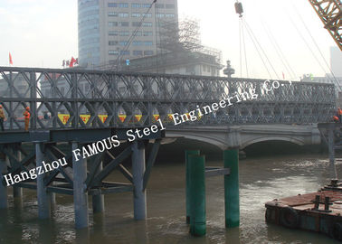 จีน Q345B เหล็กโครงสร้างโมดูลาร์ Bailey Bridge ความจุความล้าที่ยาวนานและความล้าที่ยาวนาน ผู้ผลิต