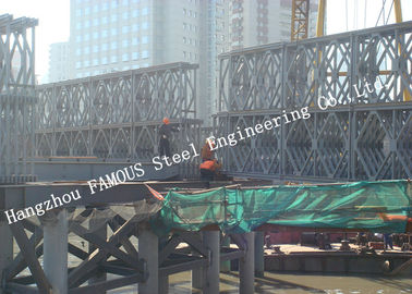 จีน HD200 Double Row Deck Type Modular Steel Bailey Bridge การติดตั้ง Hoisting Bridge ในไซต์ ผู้ผลิต